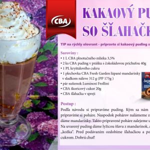 Puding so šľahačkou